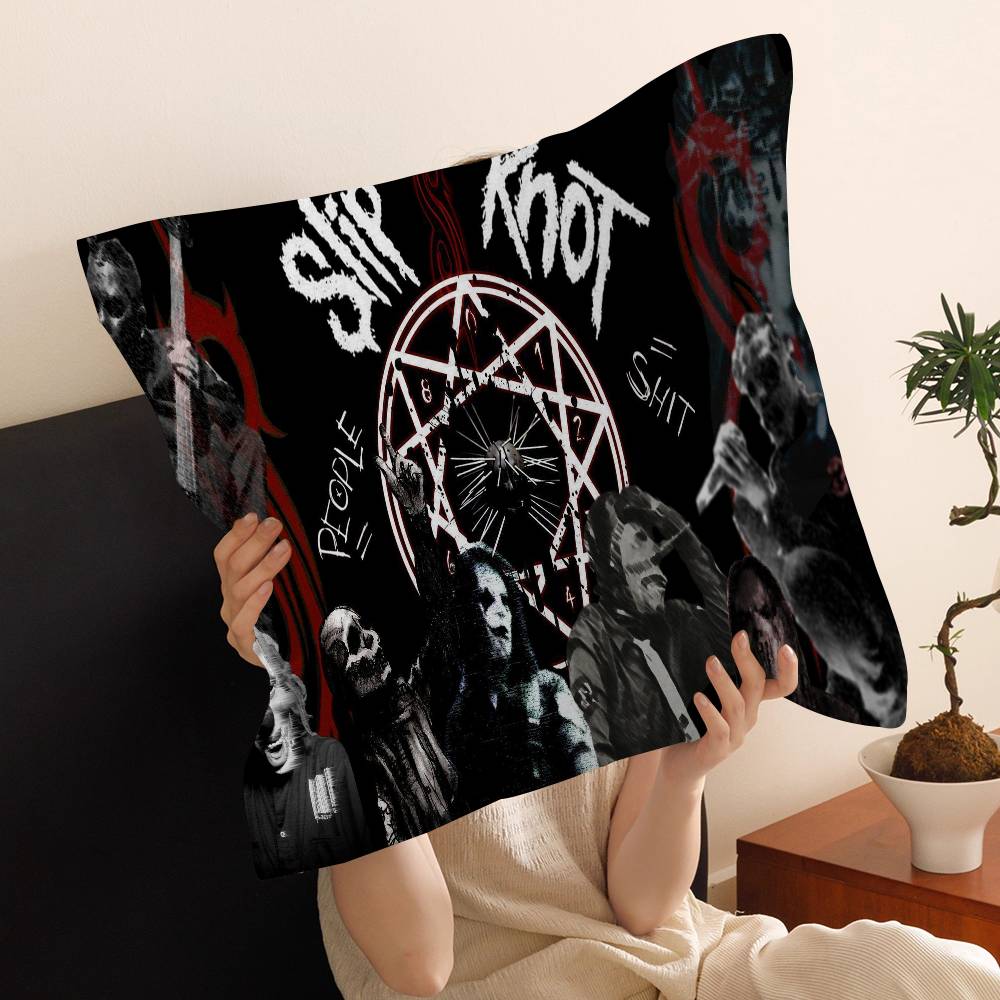S-Slipknot Band 45*45cm Cushion Cover Pillow Cover Decor Pillowcase Home Pillowcase for Couch Pillow