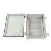 Outdoor Waterproof Junction Box ABS Grey 15.7 X 11.8 X 6.7in Hinge Cover Insulated Electrical Box for Garden