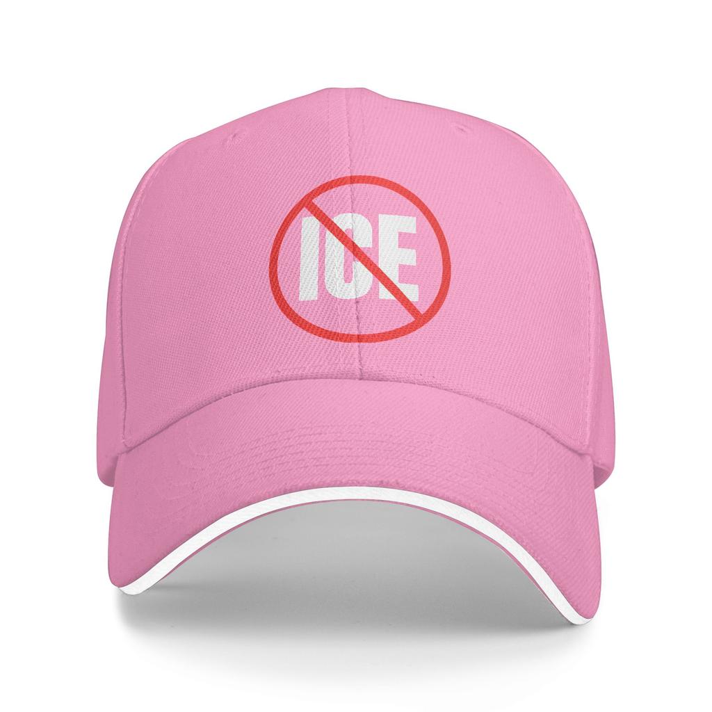 Anti ICE Logo Sun Baseball Cap Summer Unisex-Teens Custom DIY Trucker Hat Dropshipping Vintage Running Hippie Baseball Caps