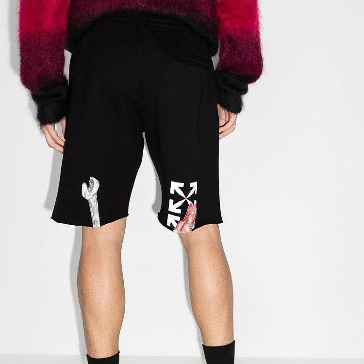 OFF WHITE FW20 Casual Shorts Men's Black Moderate OMCI006F20FLE0021001