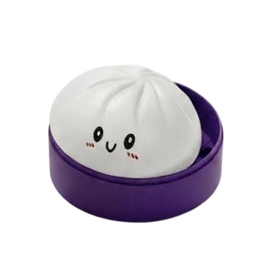 Yousheng 1/2/3/4/5Pcs Cartoon Expression Dumpling Squeeze Toy, Stress Relief Dough Stress Ball Fidget Toy, Soft Simulated Steamed Bun Sensory