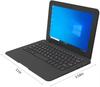 10,1-tommers bærbar datamaskin med Windows 10-operativsystem, forhåndsinstallert firekjerners 3 GB + 64 GB netbook med HDMI-webkamera for kontor