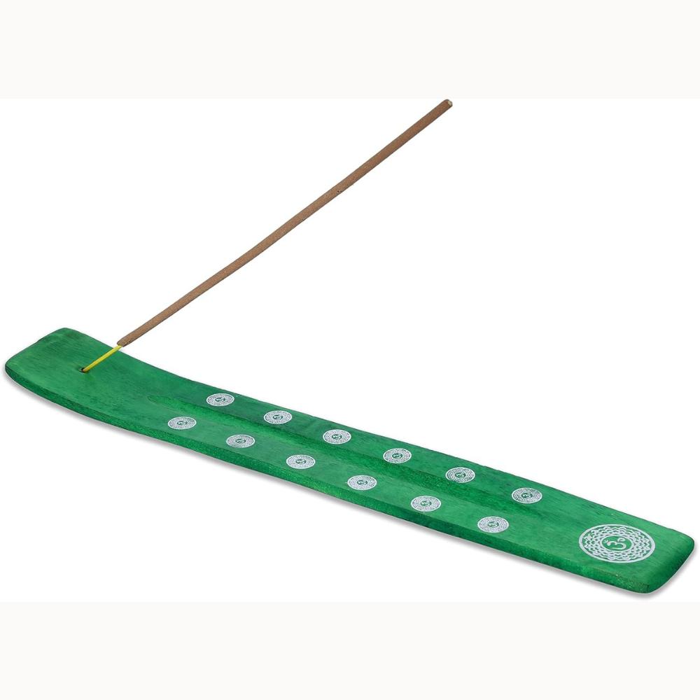 

Bless-International Традиционная-ручной-работы-курильница-деревянная-держатель-палочки-благовоний-подставка-уловитель-золы-для-ароматерапии-медитации-йоги (Земля зеленая) One Holder