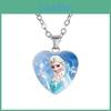 Nuovo Cartone Animato Frozen Elsa Principessa Ciondolo a Forma di Cuore Collana per Bambini Biancaneve Sirenetta Accessori