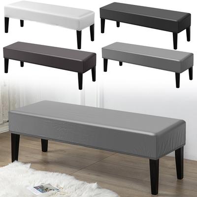 Stretch Bench Cover PU Dustproof Piano Bench Seat Cover Bench Protector Slipcover Elegant Furniture Decoration for Dining Bench