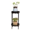 Flower 2 Planter Indoor Garden Outdoor Gardening Living Plant Stand Stand, Tier, Stand, Rack, Rack, Veranda, Entrance, Room, (50cm, Black)
