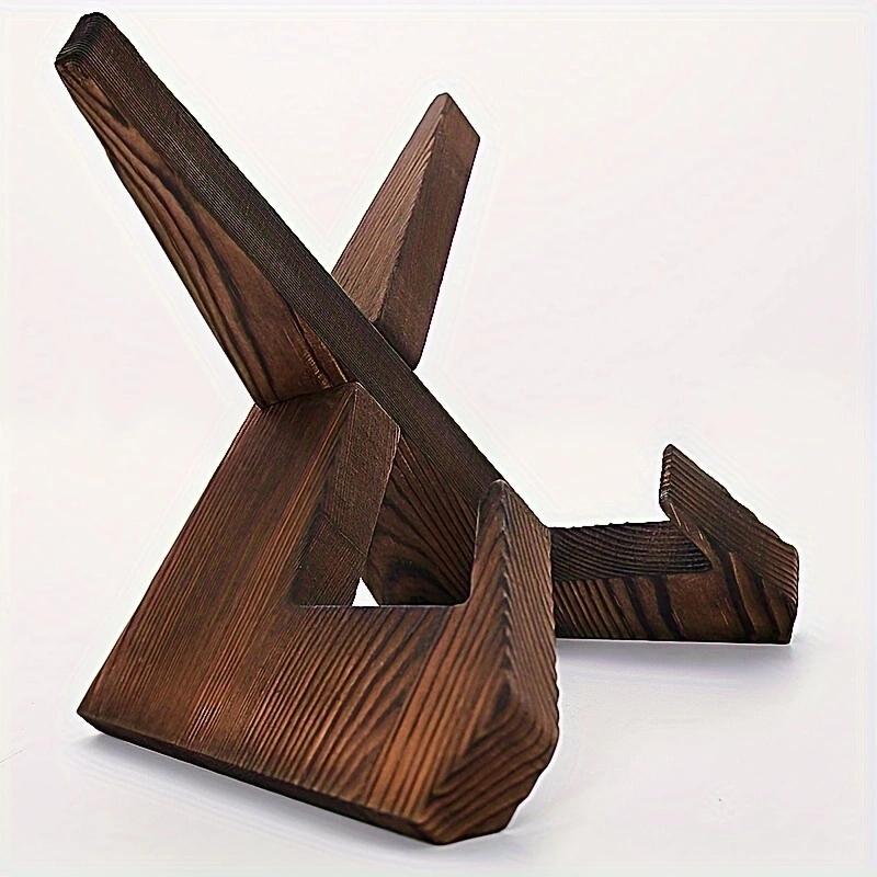 1pcs Wooden Cookbook Stand Flat Stand Base Kitchen Reading Stand Wooden Record Stand