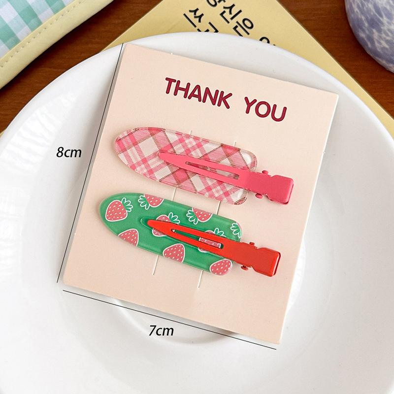 2Pcs/Pack Candy Color Hair Bang Clip Summer Hairpin No Crease Acrylic Barrette Hair Side Clamp For Girl Hair Accessories
