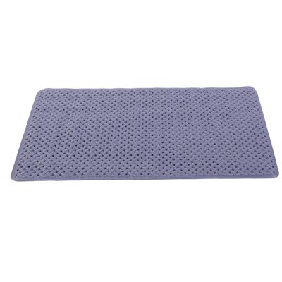 Bathroom Non Slip Mat Dark Grey Multifunctional Thickened Weaving Pattern Strong Suction Cup Design Shower Stall Mat
