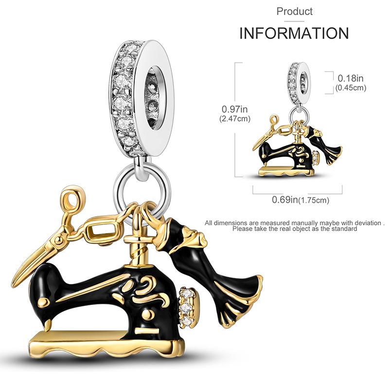 Gold Serie Charms Perlen Kupfer Leopard Original Anhänger Passend Armband Herstellung Frau Schmuck