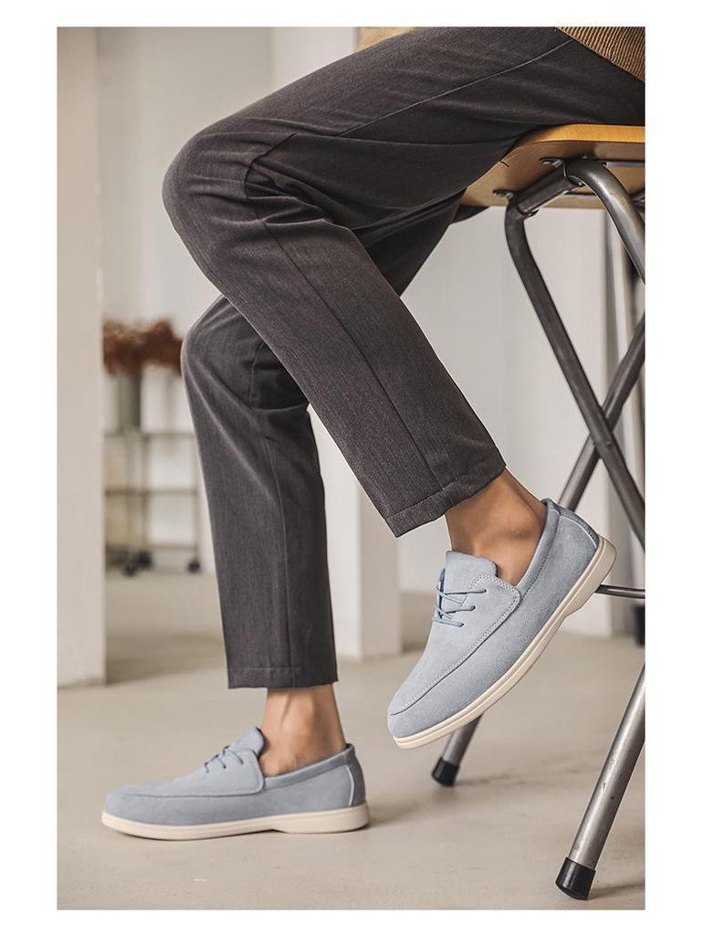 Herr Sommar Casual Slip-On Loafers - Koreansk Mode, Andningsbara, Trendiga, Mångsidiga (B-7)