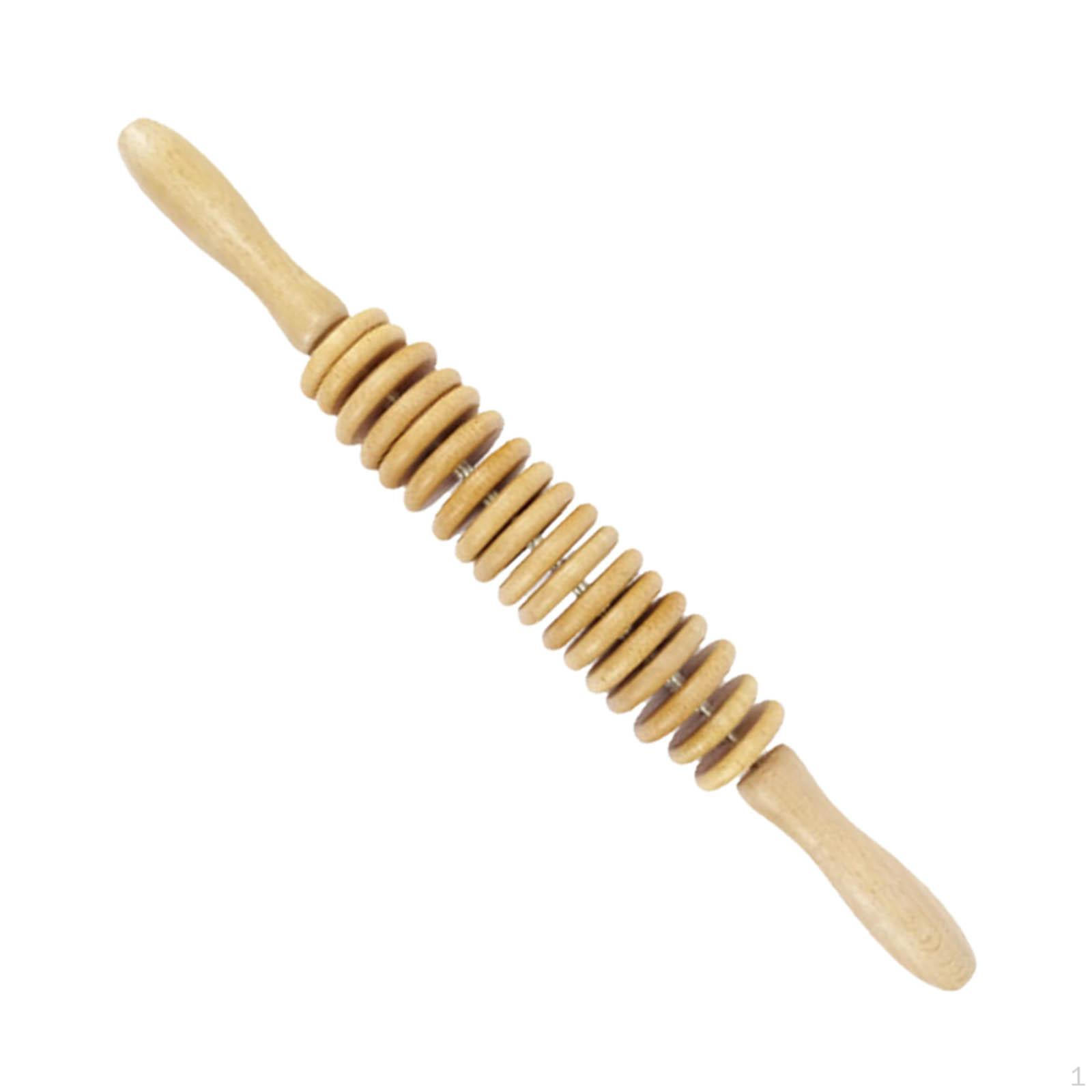 Wooden Roller Stick, Manual Scraping Stick Massage for Drainage Legs Relieving Gym Hotel