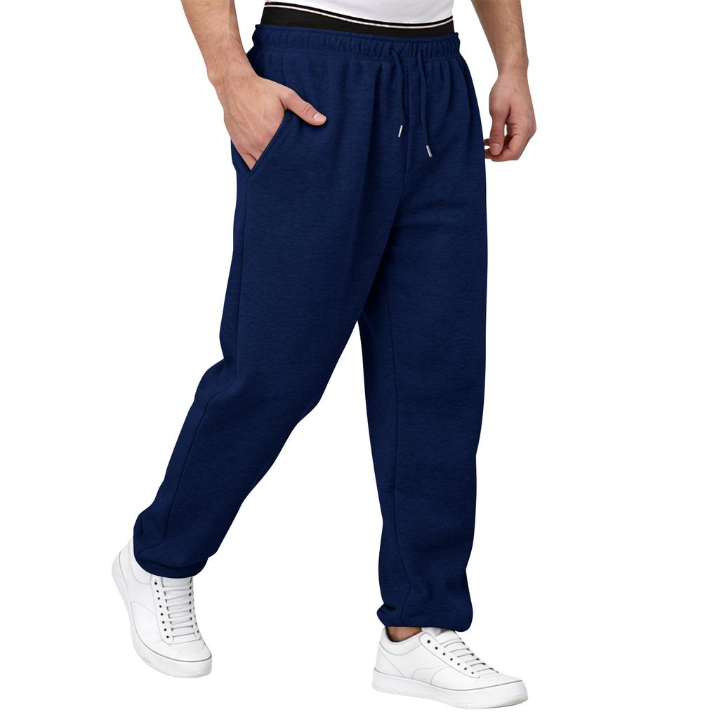 Men's Drawstring Trendy Loose Casual Sports Straight Leg Trousers