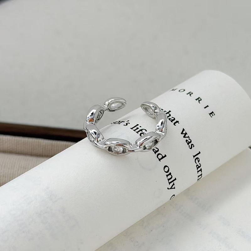 Wind Fashion Super Fairy Love Zir*****Pen Ring Niche High Sense Stacking Wearing Personalized Ring