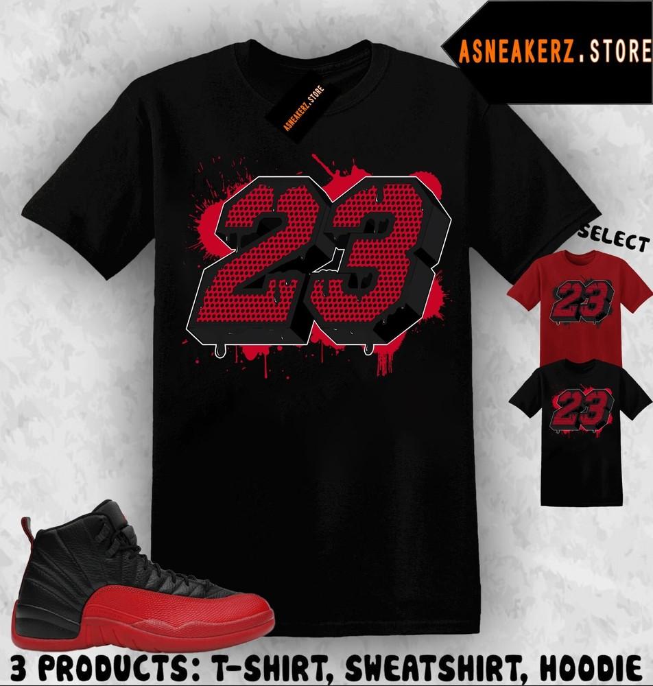 Tee Shirt Matching AJ 12 Flu Game To Match Sneaker Number 23 12s T-Shirt Unisex T-Shirt M