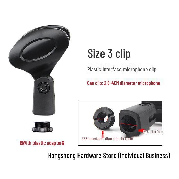 Universal Boom Arm Microphone Clip for Broadcasting & Interviews