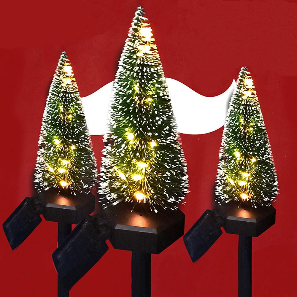 Solar Garden Lights Outdoor, Christmas Tree Solar Garden Lamp Solar LED Spike Lights Ground Lights for Home Garden