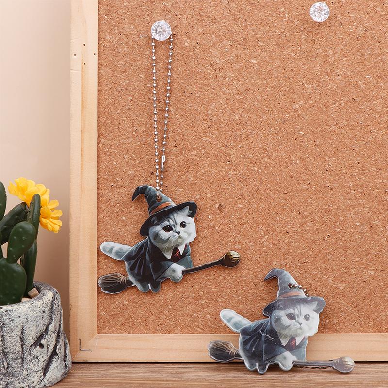 New Double-Sided Thickened Flat Magic Cats Car Pendants Christmas Tree Ornaments
