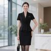 Teloram Women's Summer Short-Sleeve 3-Piece Business Suit Set