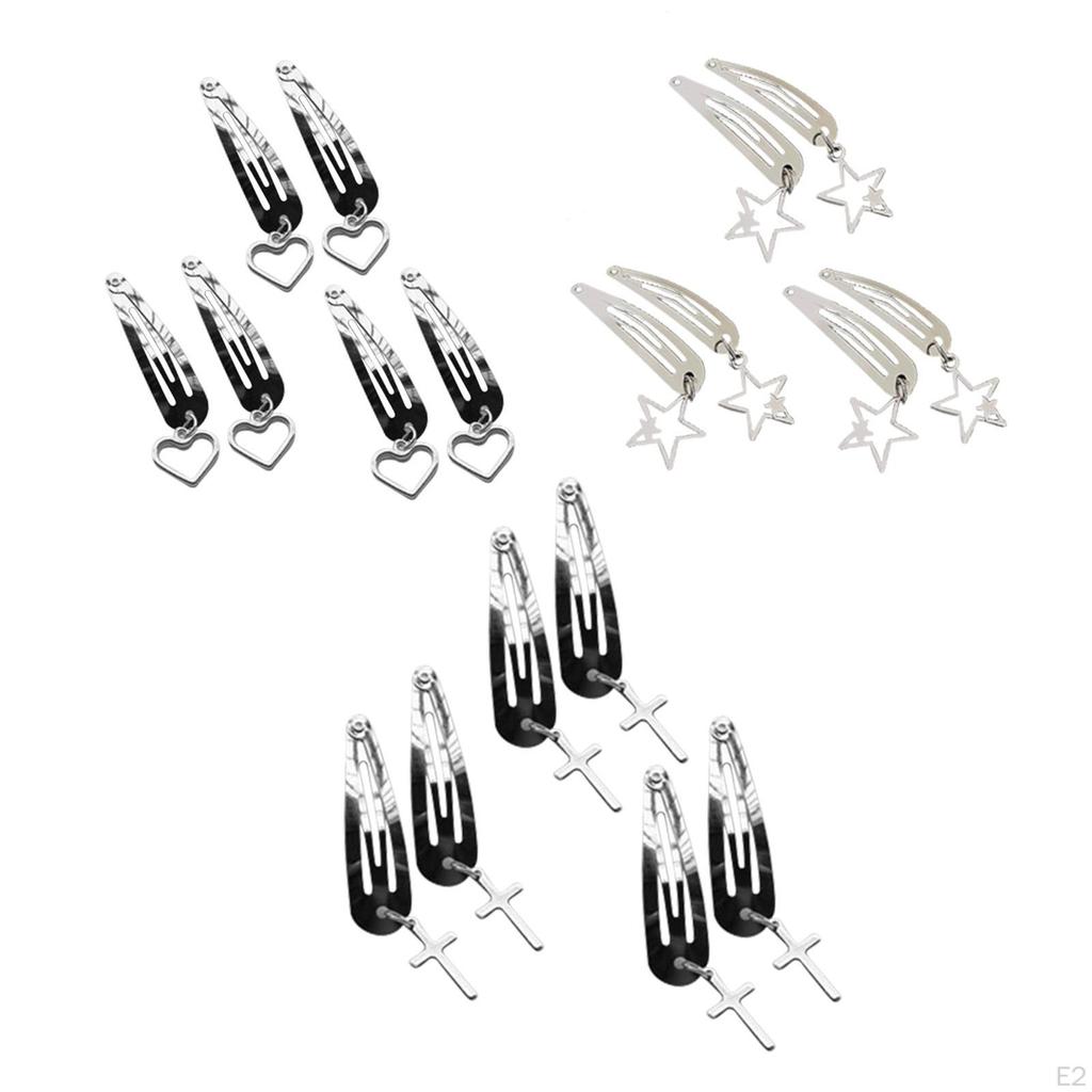 6 Geometric Hair Clip Headwear Snap Hairpins Barrette for Costume Halloween Cosplay Toddlers Kids