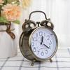 Metal Vintage Alarm Clock Double Bells Bedside Clock Mini Table Clock  Dormitory