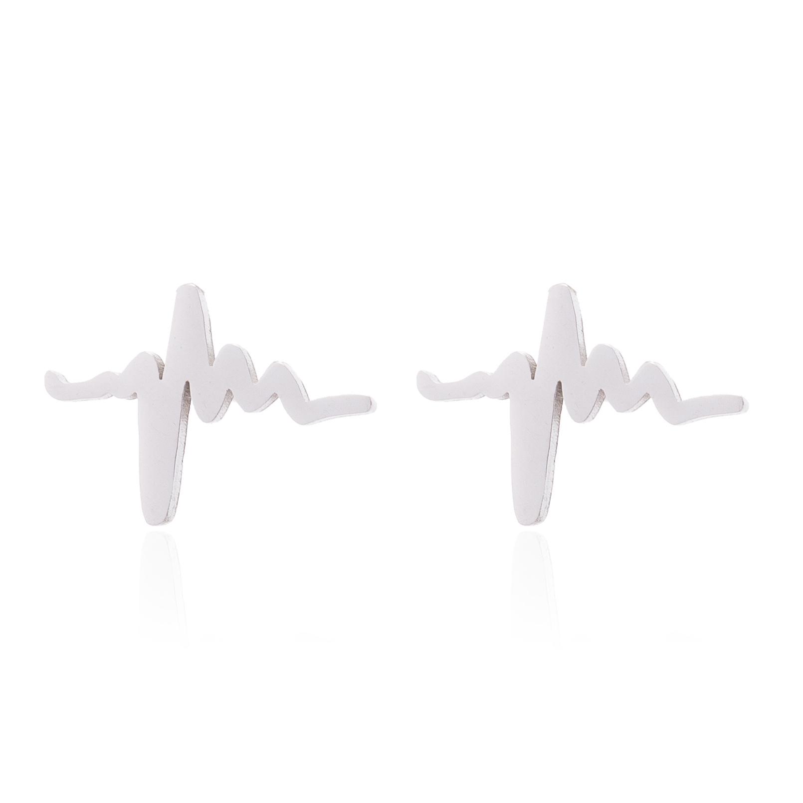 

Рождественские серьги-пусеты из нержавеющей стали: Голова оленя, Медвежья лапа, Оригами журавлик, Цветок розы, Геометрические дизайны сердца.