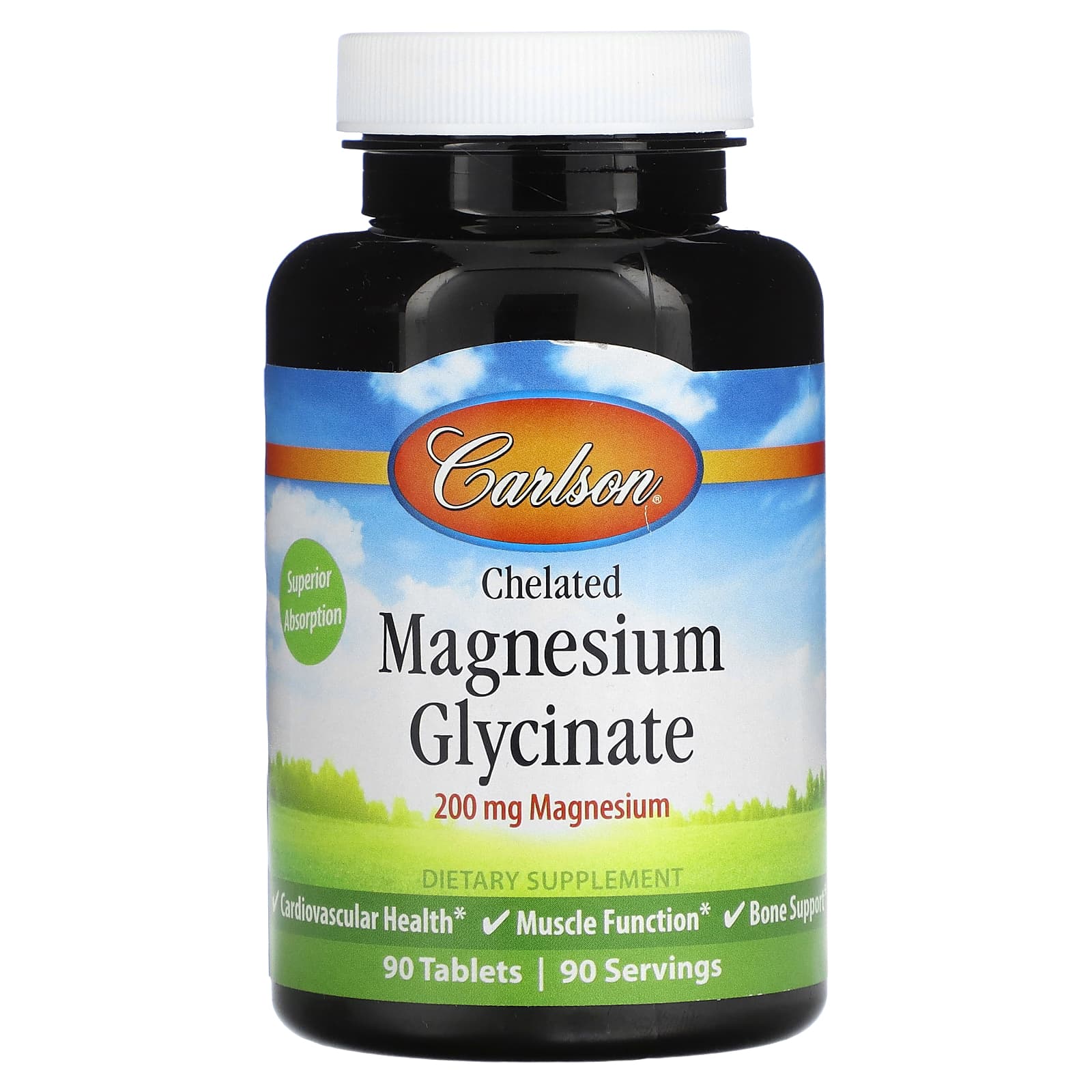 

Chelated Magnesium Glycinate, 200Mg, 90 Tablets