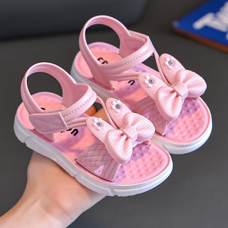 Childish Cute Sandals For Summer, Fashionable Girls' Beach Princess Slippers