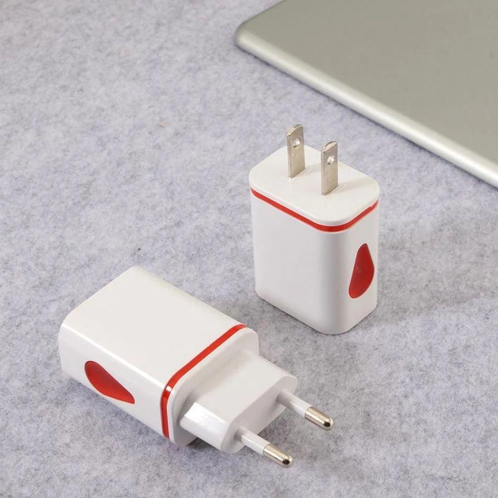 of Water Led Light Power Adapter Charger Head US/EU Plug Mobile Phone Charger Head USB Charger