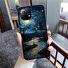 Cartoon Animal Black Cat Oil Painting Phone Case For Xiaomi Mi 5X 8 9 10 11 12 Lite Pro 10T PocoX3pro PocoM3 Note 10 Pro Lite