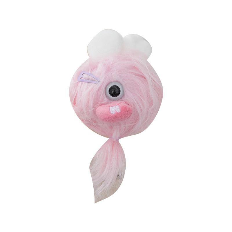 Cute And Funny Plush Doll Keychain With Colorful Hair For Stylish Bag Accessory