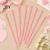 Drinking Water Straw Heart Shaped Straws, Food Safe PP Disposable Rounded Grade Lip Design Comfortable Sip Straws for Cocktail, Birthday Party