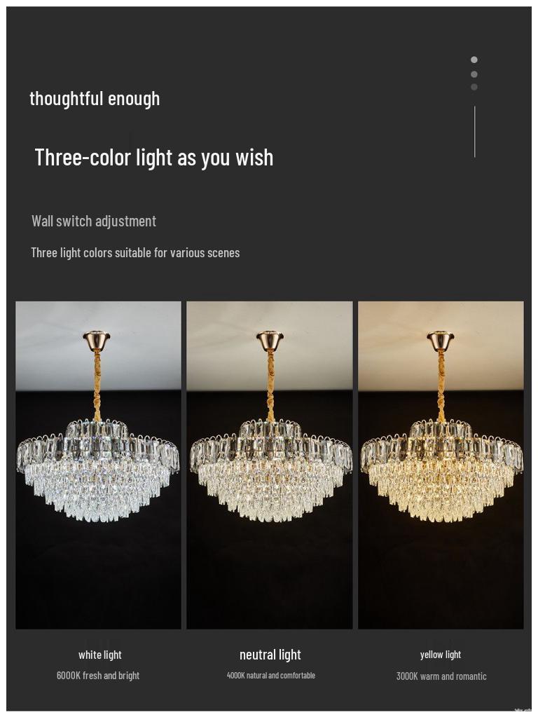 2025 Modern Minimalist Crystal Chandelier for Living and Dining Rooms