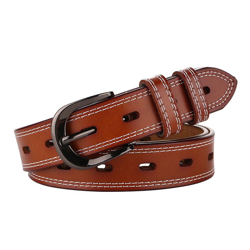 Pure Leather Belt For Women With Metal Pin Closure For Daily Fashion And Jeans