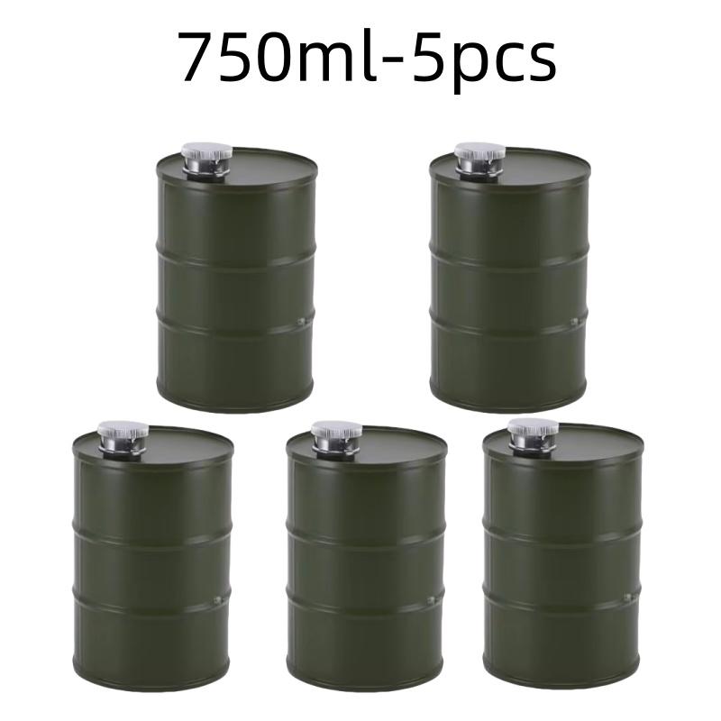 1Pc 25oz Water Bottle Drums Whisky  Portable Stainless Steel Hip Flask