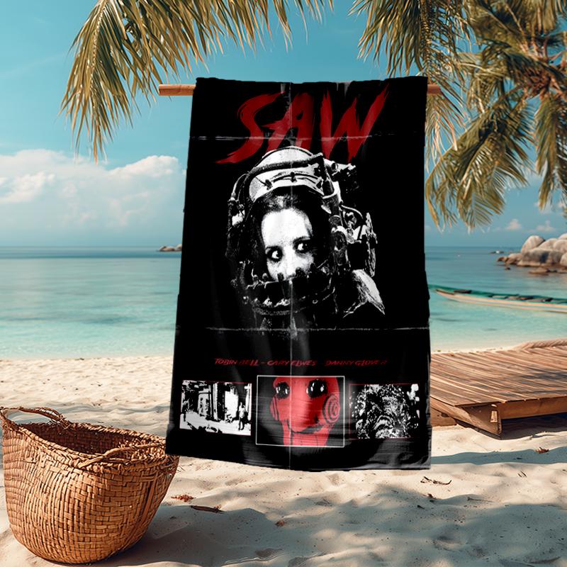 Saw Movie Fashion Beach Towel: Ideal for Summer Adventures Soft, absorbent and quick drying suitable for swimming and bathing
