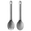 1Pcs 16.5×4.3cm Titanium Long Handle Spork Spoon Cutlery Portable Ultralight Tableware for Outdoors Picnic Camping Flatware Tool