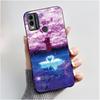 Coque Pour Nokia C22 Étui Pour Nokia C32 Coque de Téléphone Arrière Silicone Souple Noir TPU Esthétique Mignon Chat Astronaute Coque Bumper