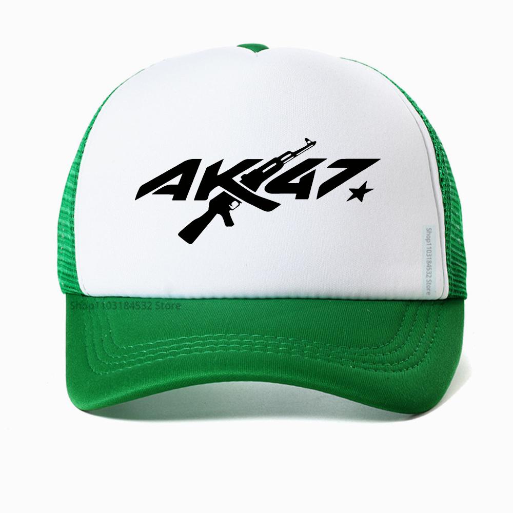 Unisex Ak47  Breathable Baseball Cap Mesh Adjustable Outdoor Spring Autumn Casual Sunscreen Hat