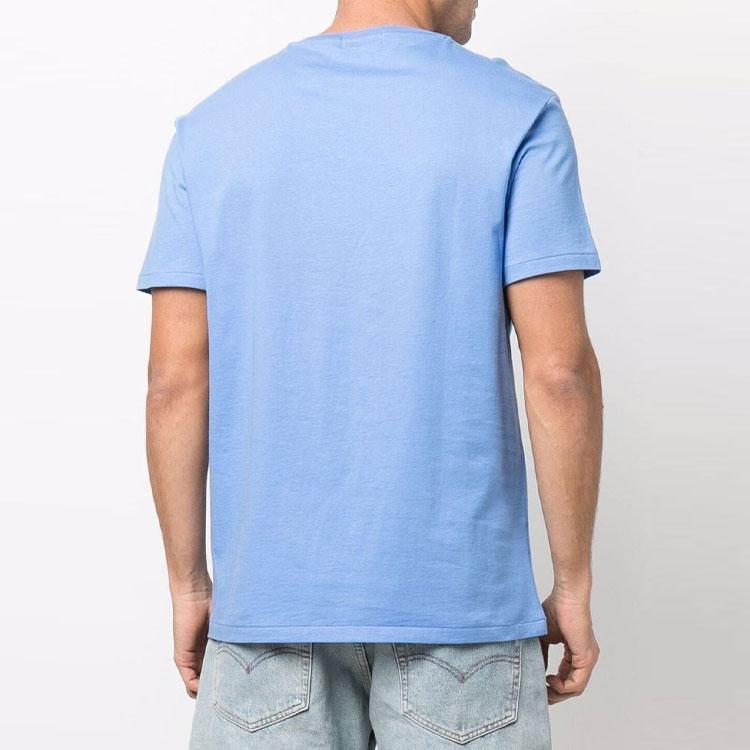 Polo Ralph Lauren Letter Print Loose Short Sleeve T-Shirt Men Tops Light-Blue 710860829-002
