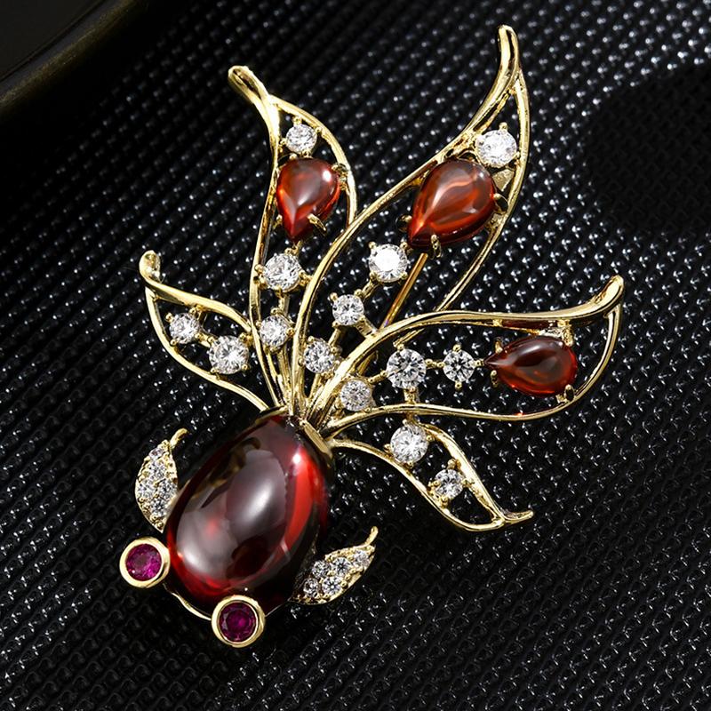 Senior Brooches Flower Leaf Brooch Pins for Women Suit Pendant  Fashion Brooches Jewelry