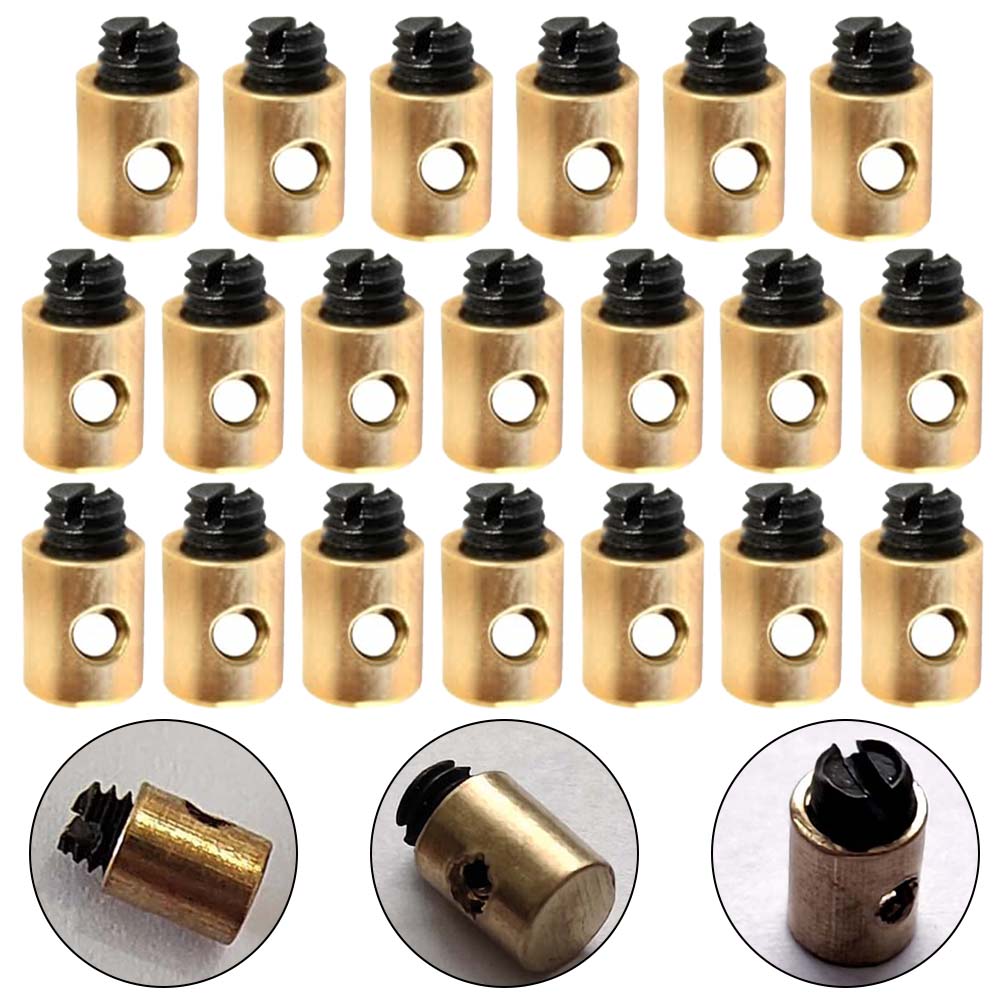 20Pcs Brake Cable Nipple Screws Replacement Motorcycle Solderless Throttle Cable Solderless Throttle Cable Fittings
