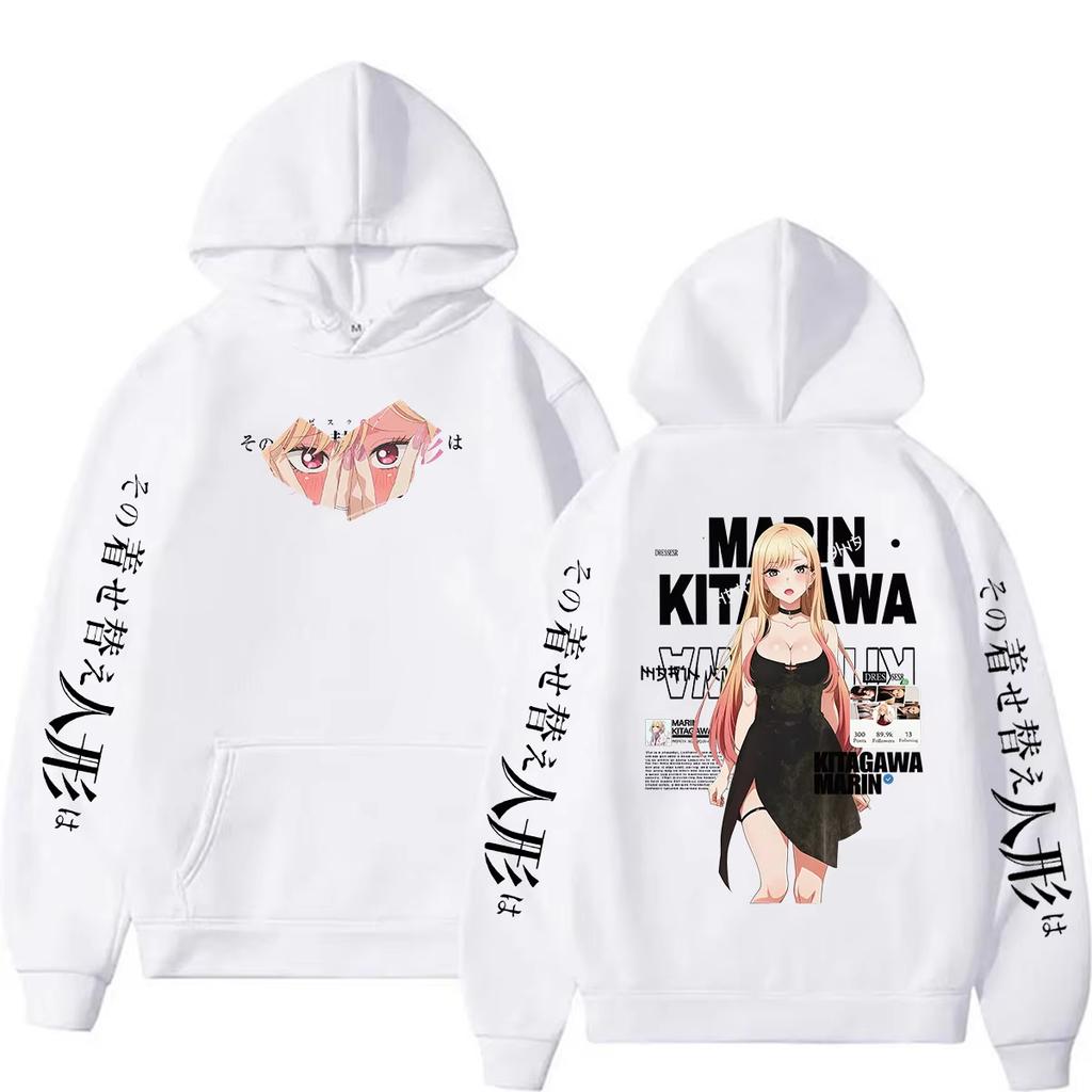 2026 Hot Sale Anime Marin Kitagawa My Dress Up Darling Hoodie Casual Unisex Streetwear Vintage Printed Sweatshirt Loose Cozy and Versatile