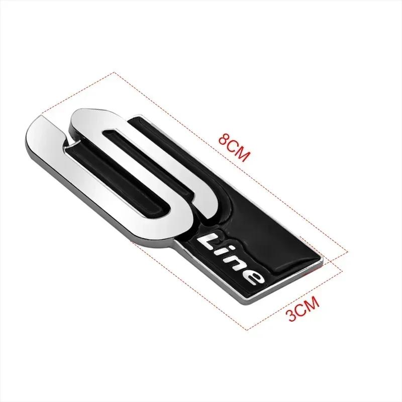 QR1 1Pc M1 Metal Logo Sticker Badge Decals for Sline TT Q2 Q3 Q5 Q7 Q8 A3 A4 A5 A6 A7 R8 B5 B6 B7 B8 C5 RS4 RS5 V8 Car Decoration