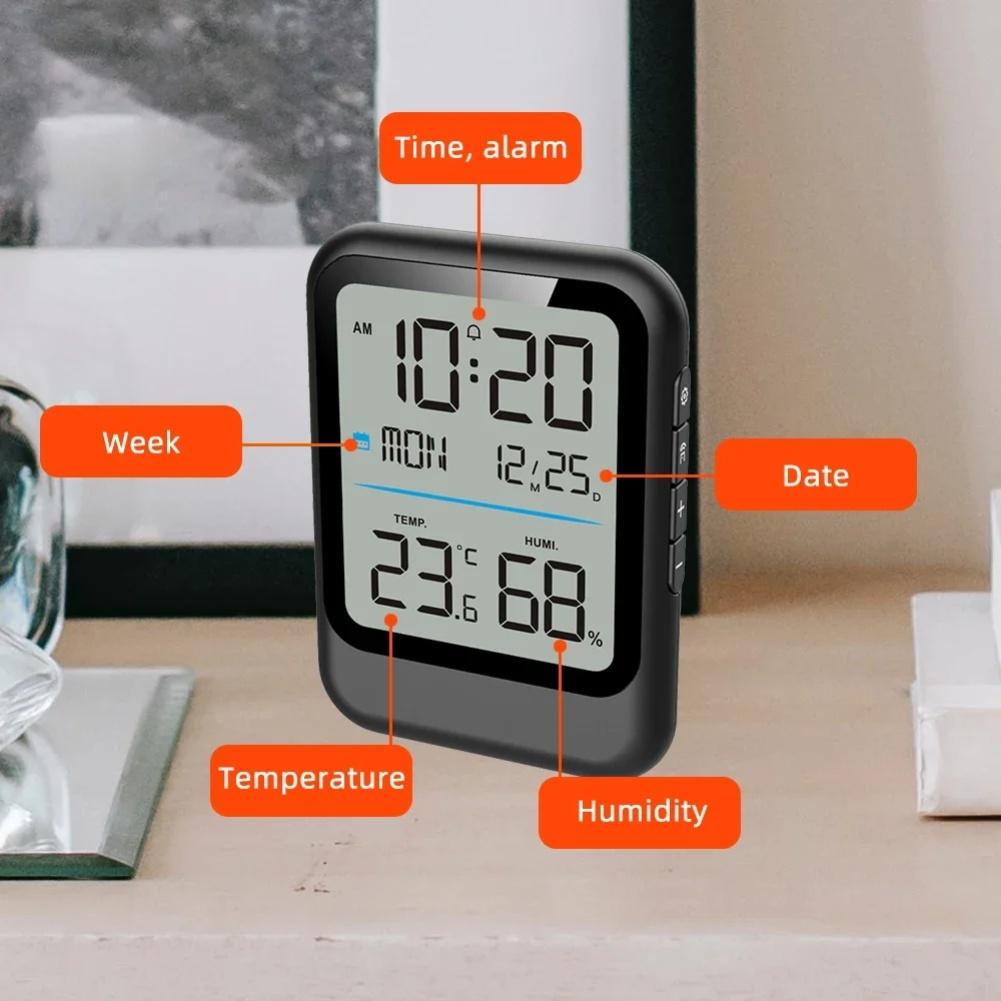 1PC Multifunctional Electronic Humidity Alarm Clock Electronic Household Digital-Indoor Home Kitchen Thermometer And Hygrometer