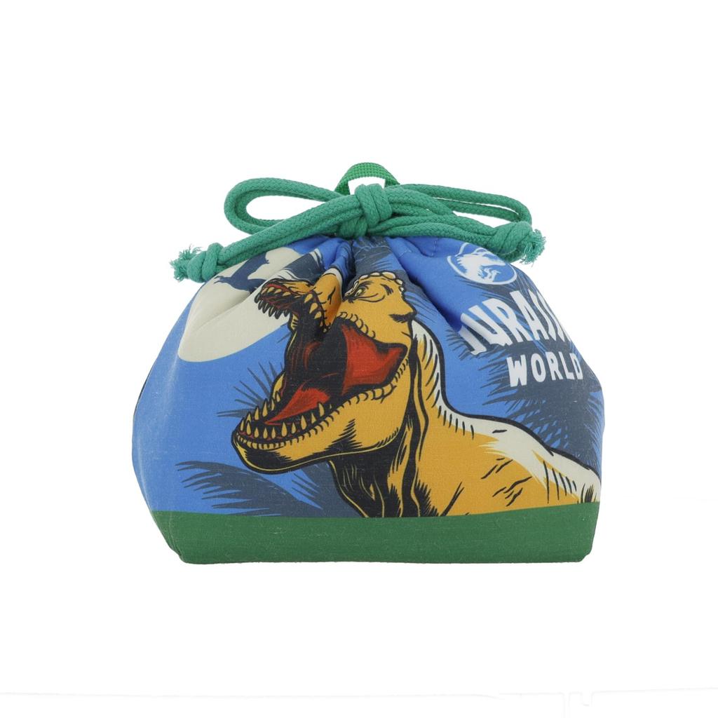Marushin Jurassic World Blue Dynamic Dinosaur Lunch Bag with Perfect for and Elementary Perfect for Boys Gusset, Preschool, Kindergarten, School,
