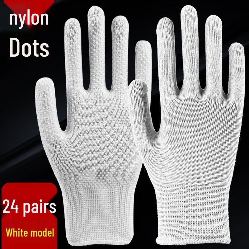 Breathable Non-Slip Nylon Work Gloves - Sun Protection, Thin & Durable for Summer, Handling, Riding, Men & Women
