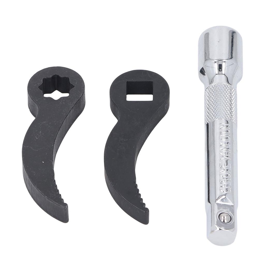 3 Pcs Set Pry Bar Wrench Adapter 1/2 Inch Drive Crowbar Adapter Head Tools with Extension Rod
