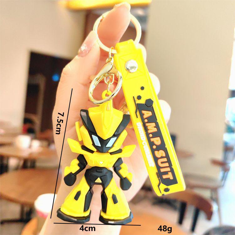 Creative Transformers Gundam PVC Keychain - Cartoon Design for Car, Backpack, or Bag Pendant, Ideal Small Gift