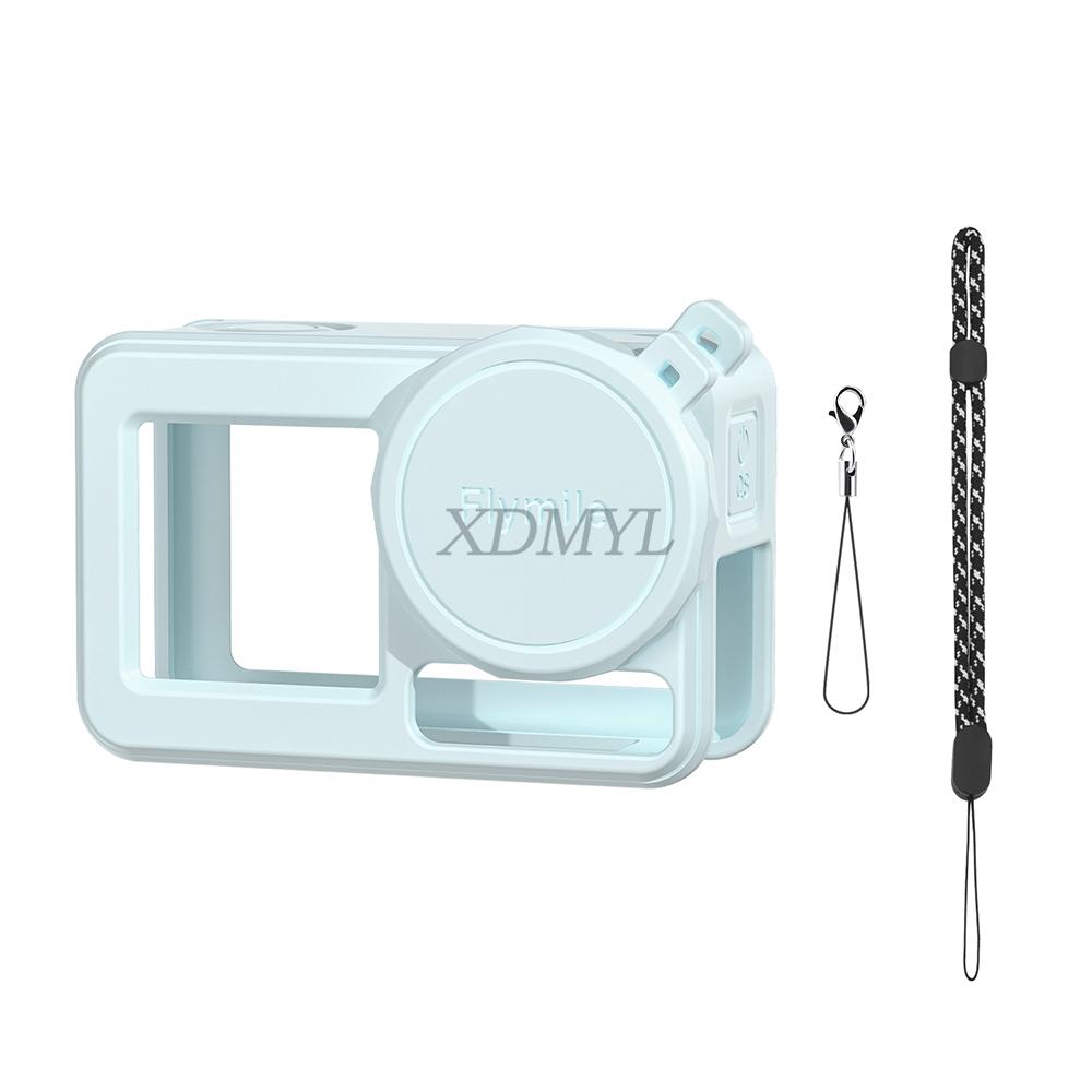 Silicone Protective Case Anti-Lost Lanyard For DJI Action 5 Pro/Action 4/3 Lens Cap Full Protector Cover Camera Accessories
